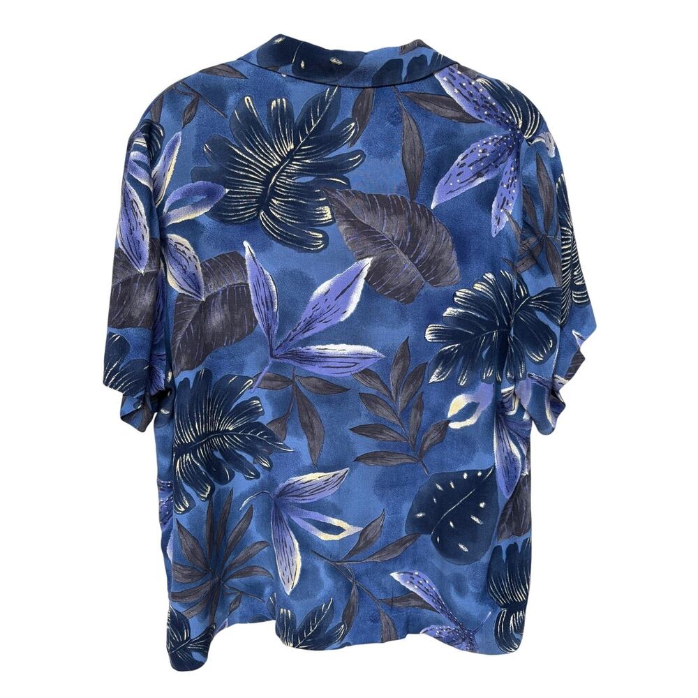 Vintage Tropical Print Short Sleeve Button Down Shirt size 16W - Picture 9 of 9